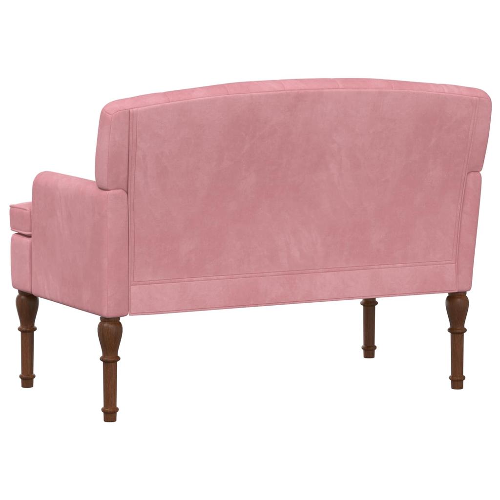 Two Seater with Button Tufting Pink 111 X 65 X 79 Cm Velvet