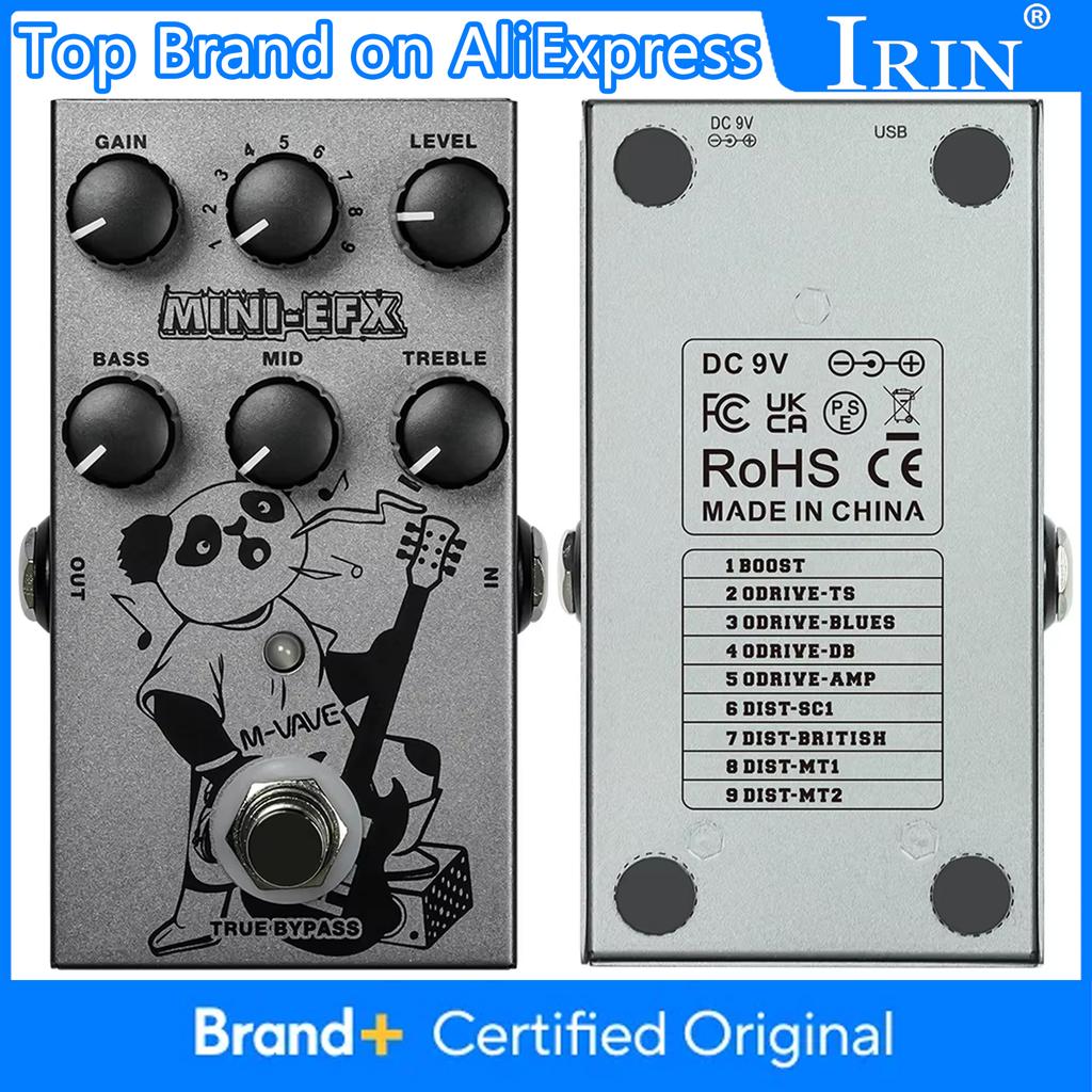 M-VAVE MINI-EFX Guitar Multic-effects Pedal 4 Overdrive Effects 4 Distortion Effects Boost 3 Band EQ True Bypass Guitar Pedals