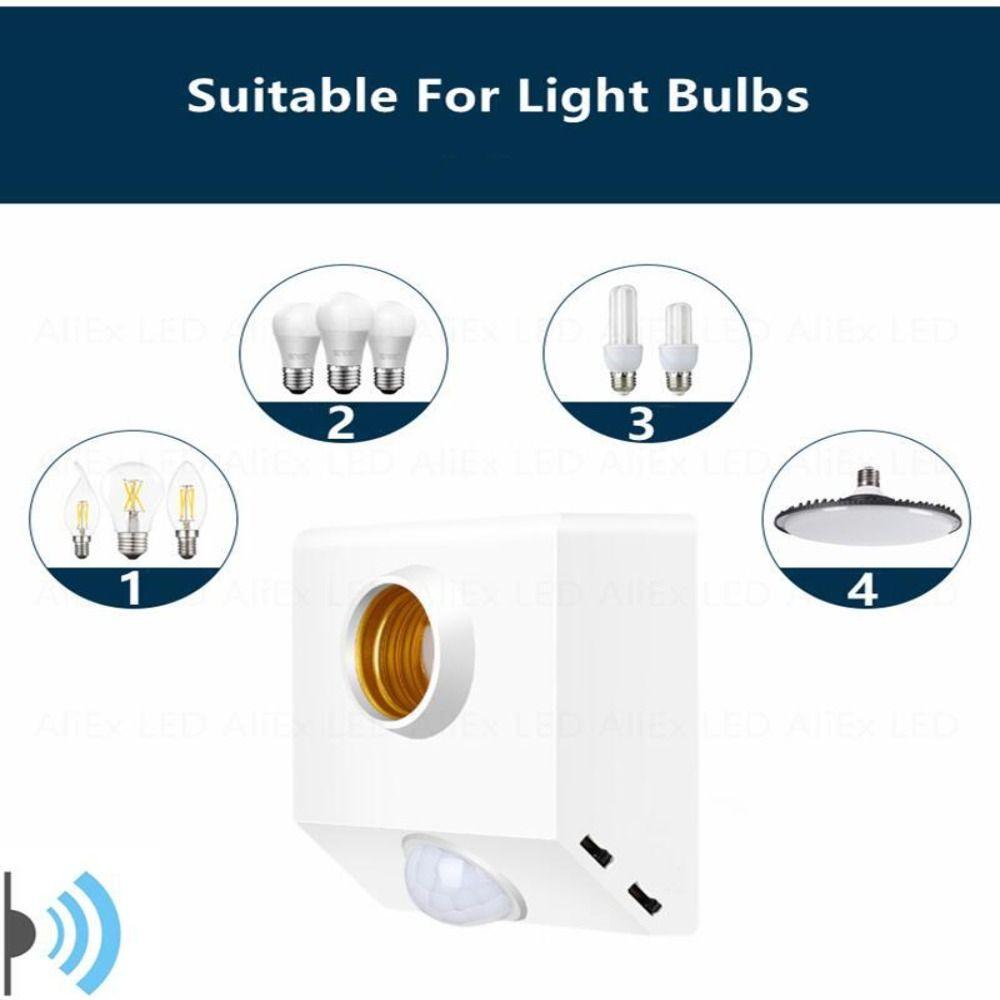 light Control Switch Bulb Socket Adapter Detector Wall Lamp Holder lamp Holder E27 LED lamp Base