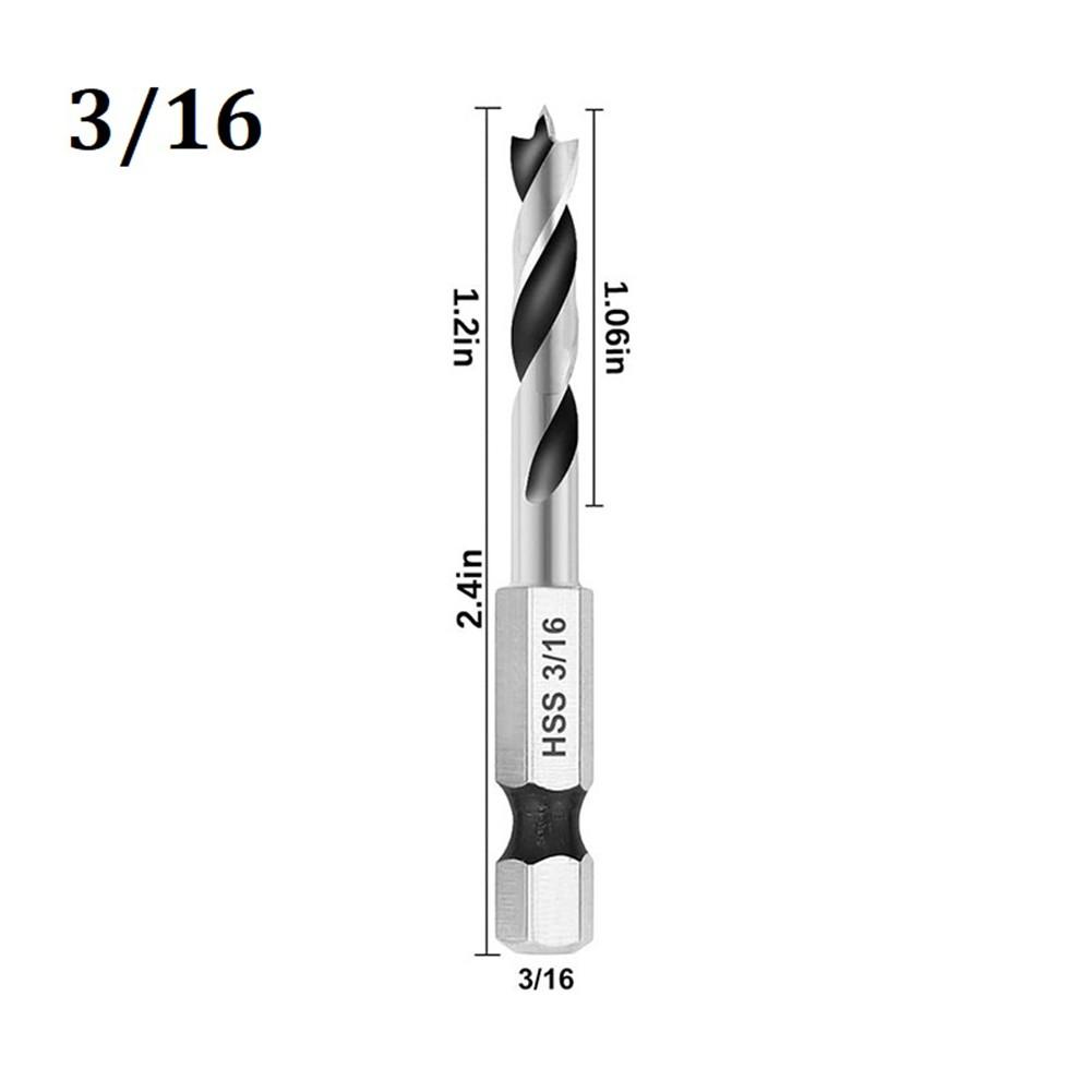 Drill Bit Quick Change Silver 6.35mm For Woodworking