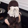 1 Piece Elegant Lace Bow Hair Claw Clip for Women Large Butterfly Hair Clip Ponytail Holder Sophisticated Updo Hair Accessories