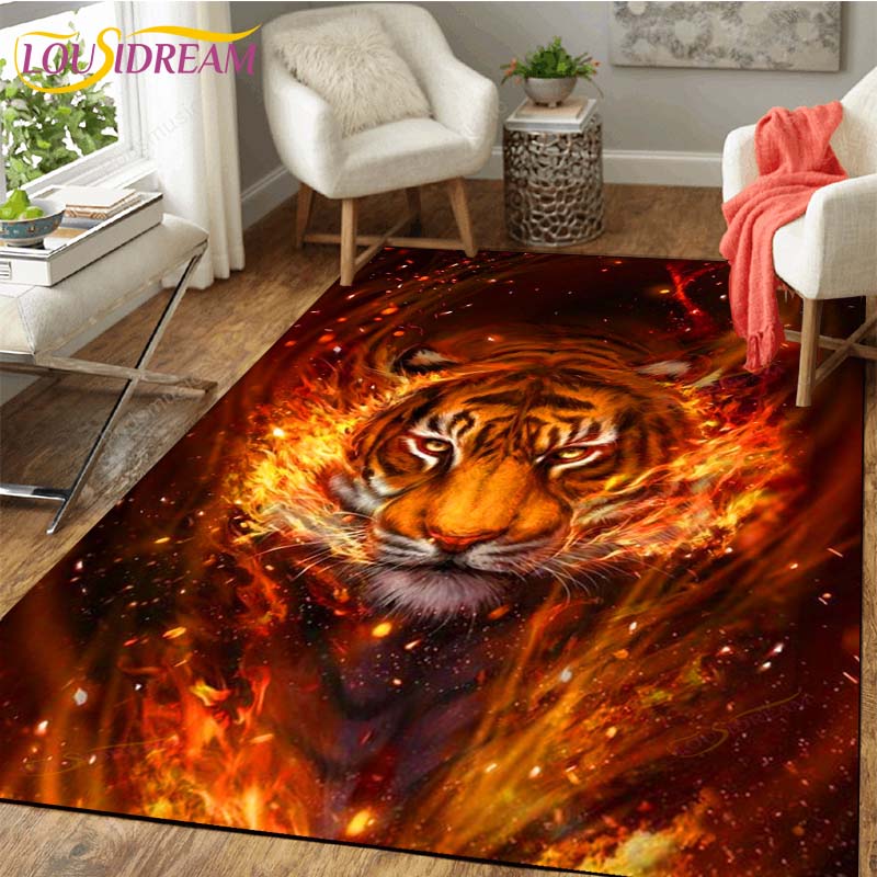 Tiger Carpet Floor Non Slip Rug Room Mat Square Quality Removable Kitchen Bath Floor Waterproof Rug Mat