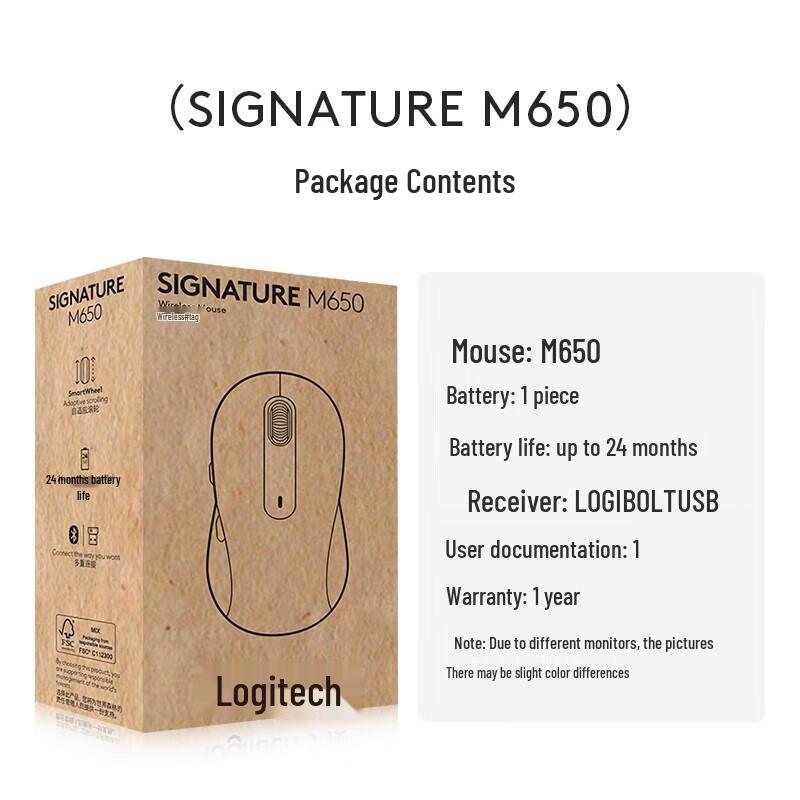 Logitech M650 Silent Wireless Bluetooth Mouse