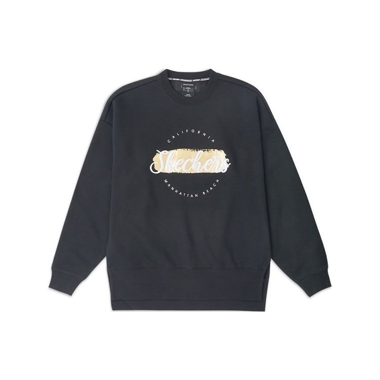 Skechers Casual Sports Crew Neck Pullover Sweatshirt Women sweatshirt Black L419W085-002K M