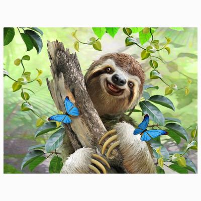 5D DIY Diamond Painting Full Round Drill Cute Animal Diamond Embroidery Cross Stitch