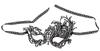 Cottelli ACCESSOIRES - Black Embroidered Eye Mask with Lace Ribbon