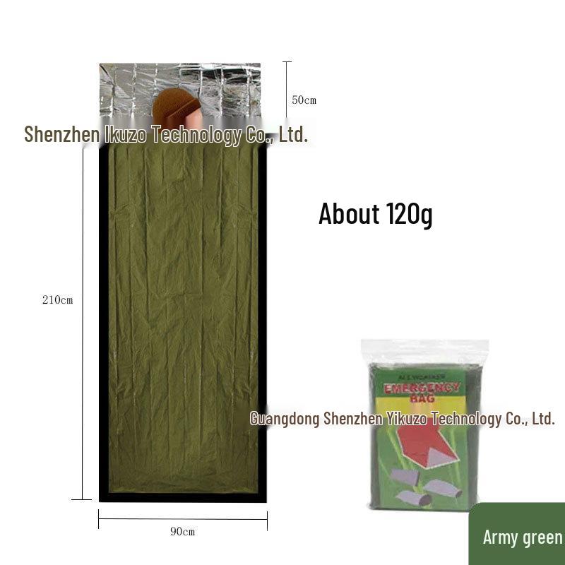 Portable Emergency Survival Sleeping Bag with Multifunctional Insulation for Hiking and Camping