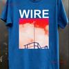 New Wire Band Posters Blue All Size T Shirt Al766 Vintage Washed Graphic Stylish Comfortable Slightly Casual Versatile Fashion