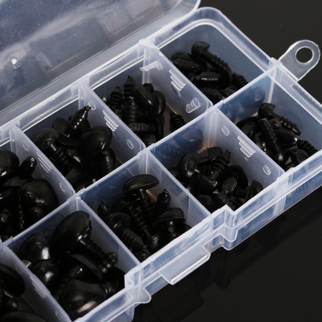 Gorise 60 Pcs 12mm 15mm 18mm Plastic Fake Animal Safety Nose