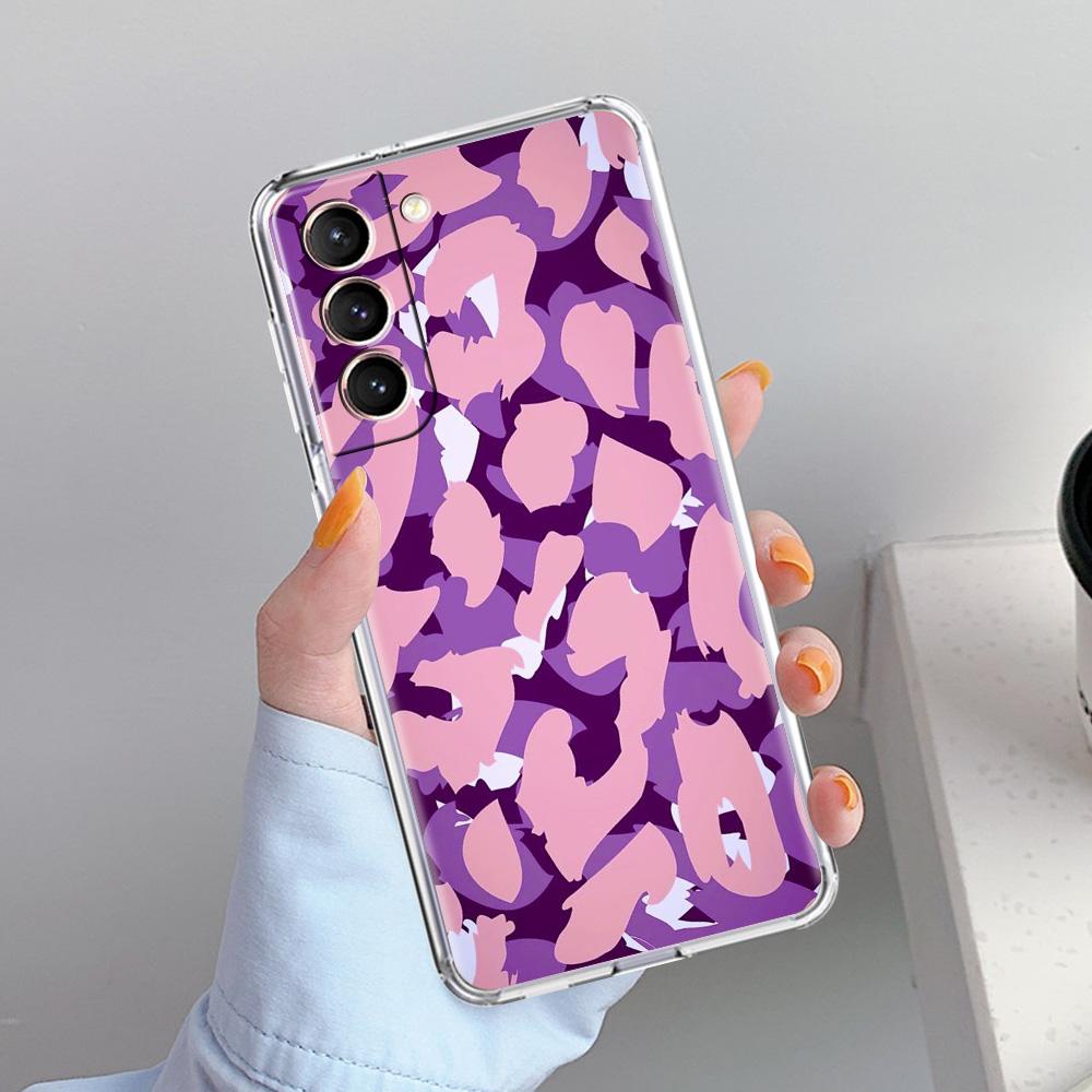Phone Case For Samsung Galaxy S26 S25 S24 S23 S22 Ultra S20 S21 FE 5G Plus Soft Clear Cover Sexy Trendy Leopard Print