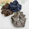 Meillard Leopard Print Dark Four-Layer Hair Tie Bun Flower – Versatile Autumn/Winter Headwear