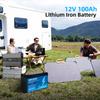 US EU Lager 6000 Zyklen Batterie 12V 24V 100Ah 200Ah Lifepo4 Lithium Batterie Solarenergie mit Smart BMS für Energiespeicherung