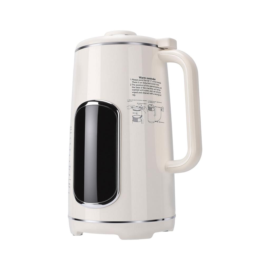 8-in-1 Nussmilchbereiter Sojamilchbereiter 2H Warmhaltefunktion Tischmixer 1,2L Sojabohnenmaschine Weiß EU-Stecker 220V