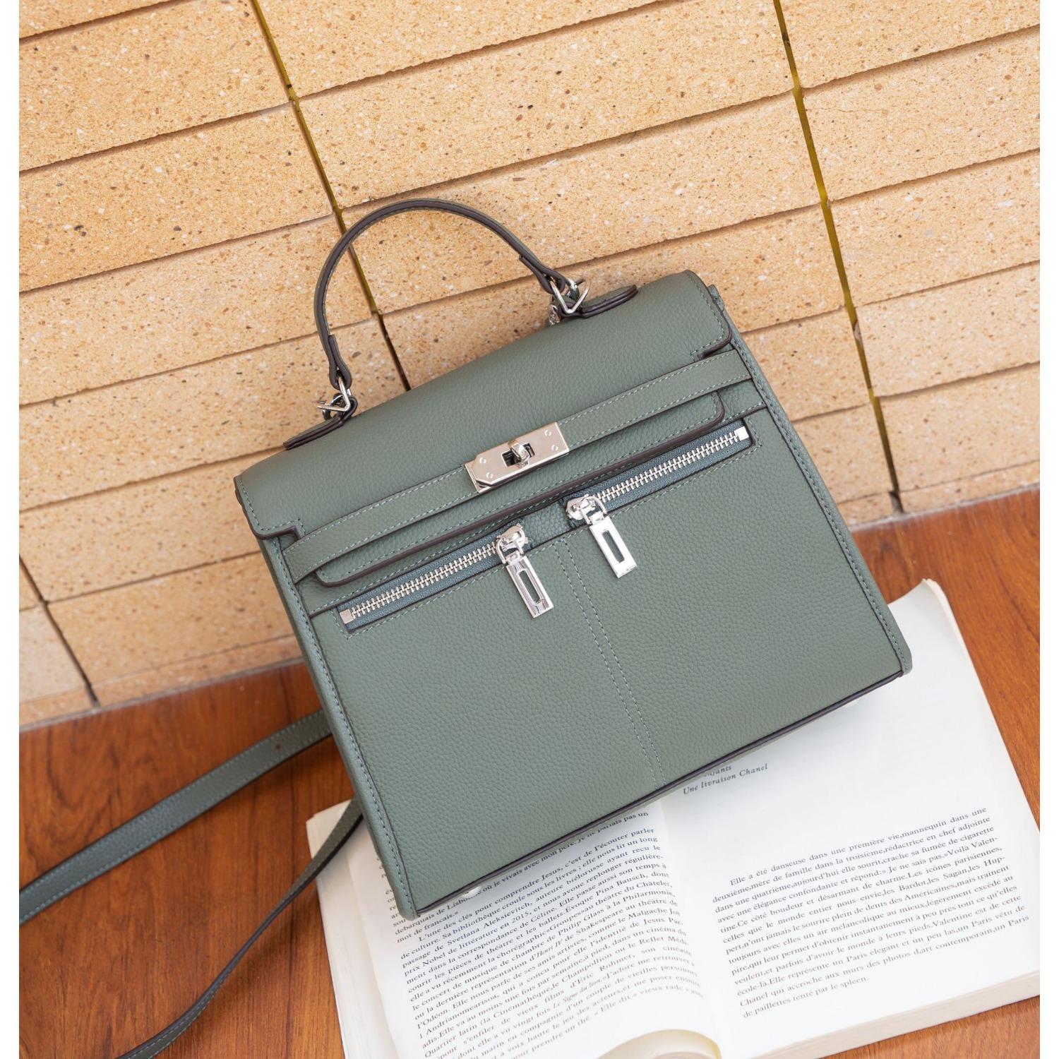 

Женская сумка из коровьей кожи, одноплечевая женская сумка, модная многосекционная практичная сумка-локомотив большой вместимости