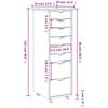 Mobile Drawer Cabinet MOSS Grey Solid Pine Wood