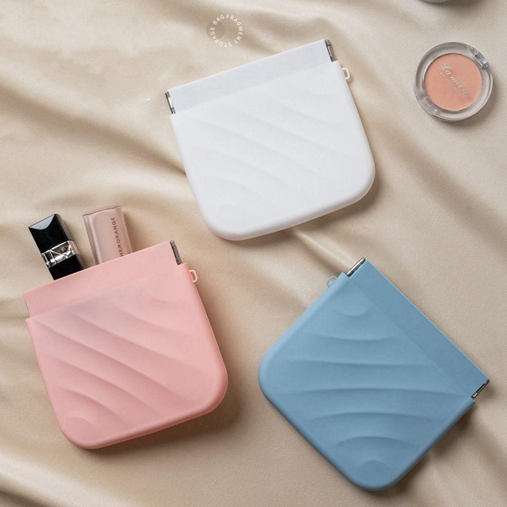 Silicone Mini Cosmetic Bag Makeup Bag Coin Purse Simple Leaf Spring Bag  Women