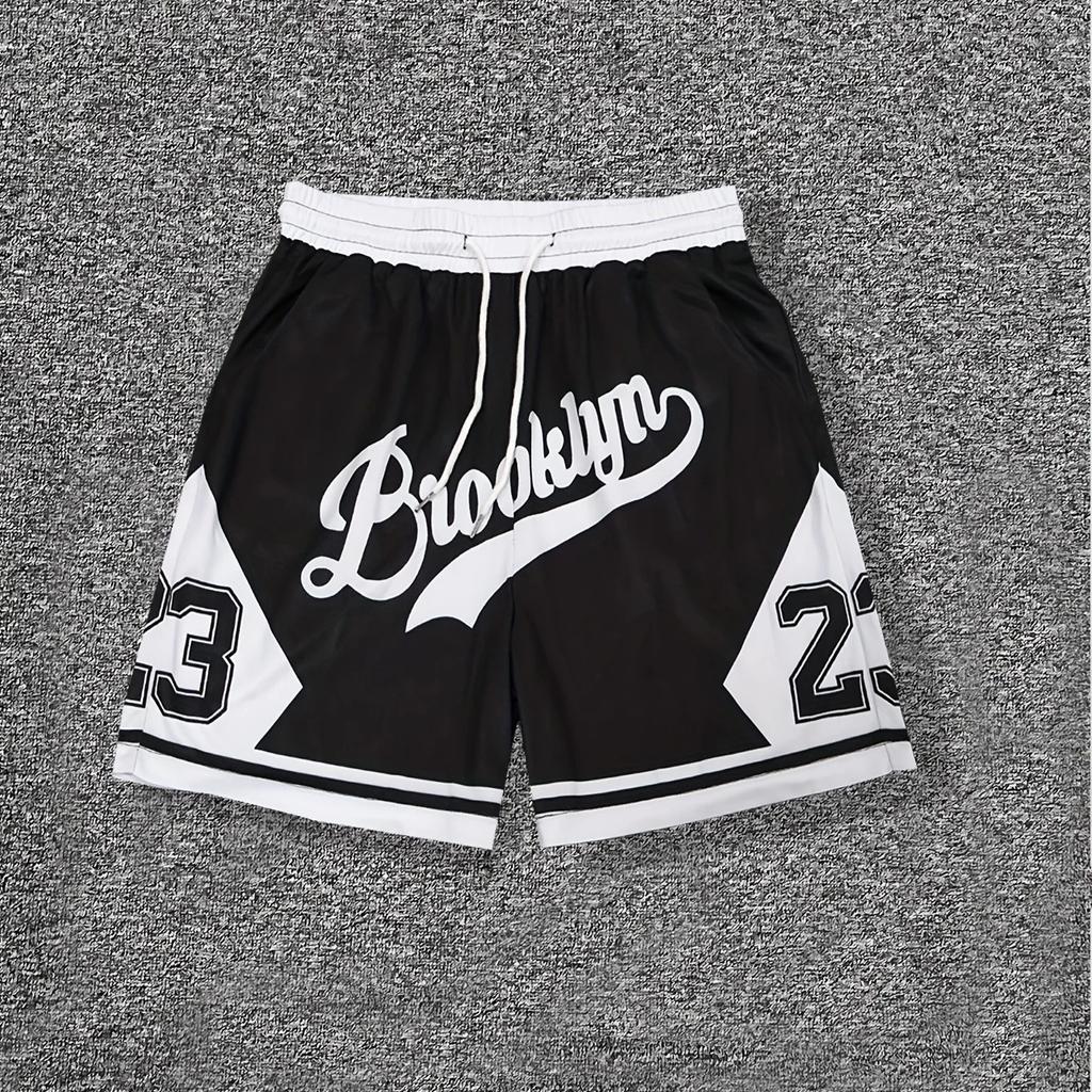 Pantalones Cortos de Baloncesto de Verano Clásicos Retro Cómodos Estampados Moda Deportivos Transpirables para Entrenamiento Deportivo al Aire Libre