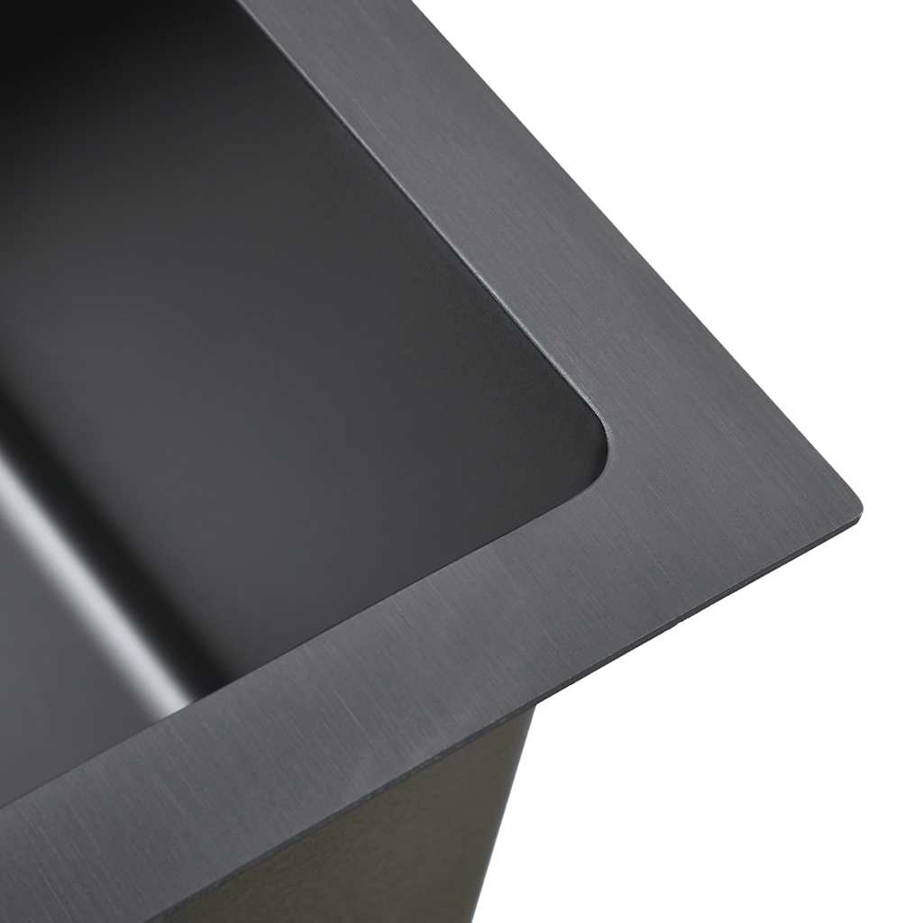 Handcrafted Kitchen Sink Black Stainless Steel