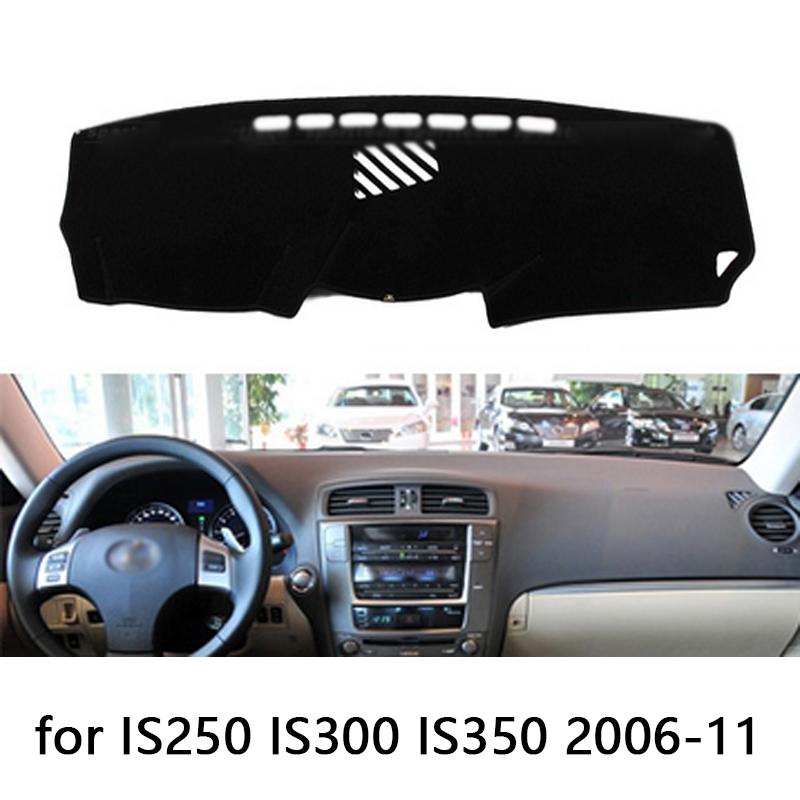 

For lexus IS250 IS300 IS350 2006-2011 Right and Left Hand Drive Car Dashboard Covers Mat Shade Cushion Pad Carpets Accessories Blue Edge