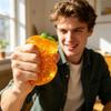 Creative Transparent Fluid Stress Relief Toy Squeeze Orange Shape Sensory Fidget Toy for Anxiety and Focus with Soft Flexible Material