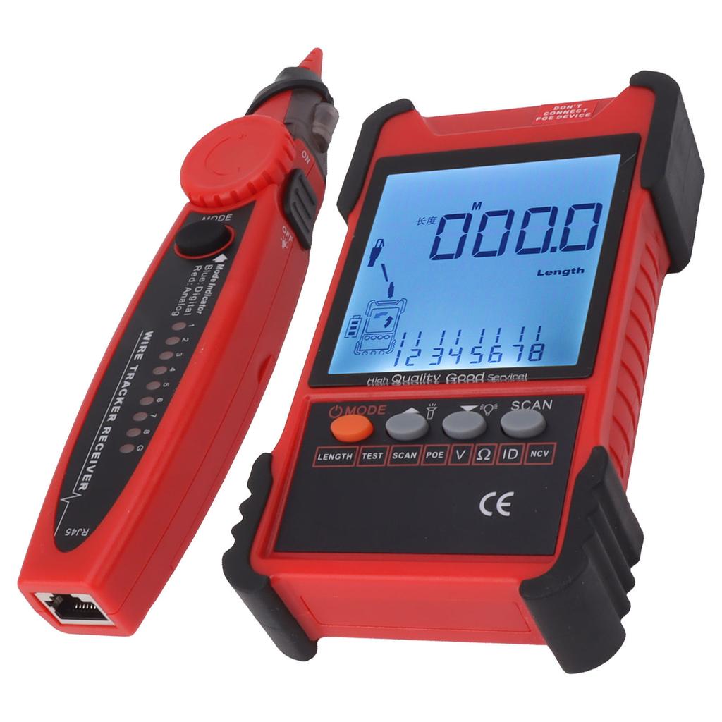 ET616 Network Cable Tester Multimeter Multifunctional Line Finder with LCD Display for Cable