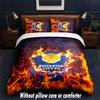 Leicester City Football Design Bed Bedding Set 1 Duvet Cover + 2 Pillowcases Soft Breathable Household Bed Linens