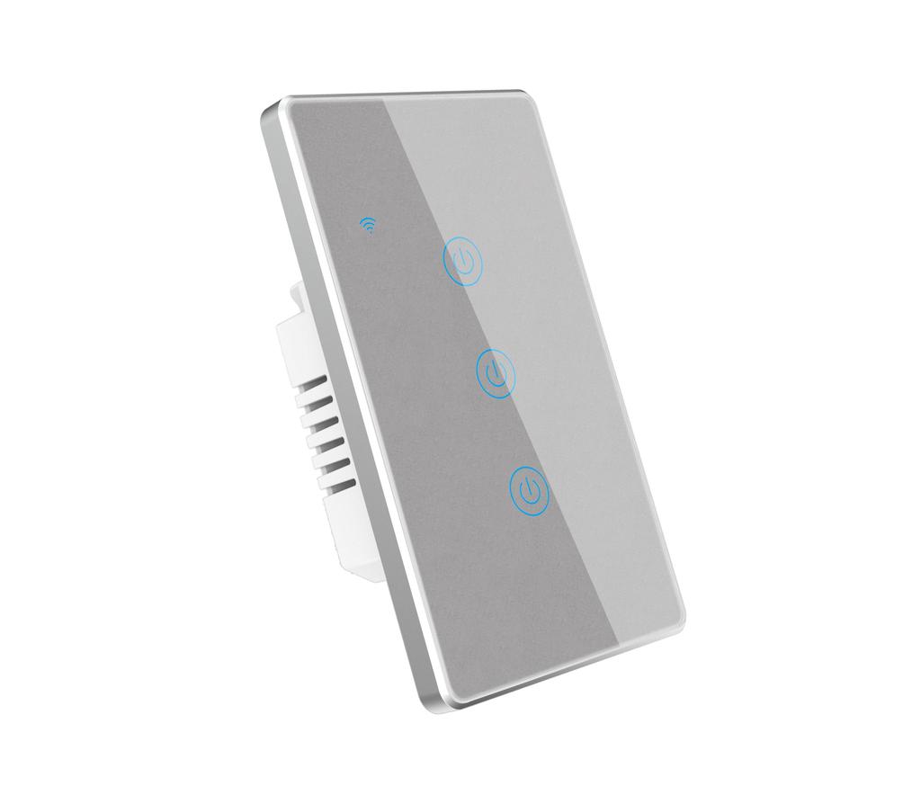 2023 New Arriving Touch Wall Switch Tuya Smart Home Wall Switch US & EU Standard 1/2/3/4 Gang Wall Switch with Metal Bezel