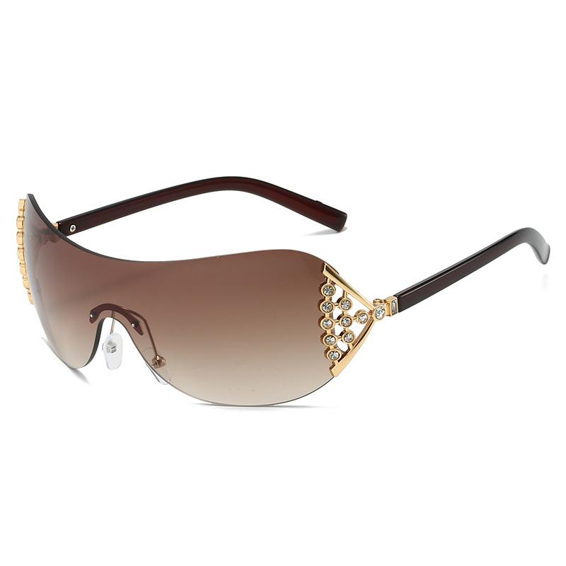 Polarized Light Glasses Rimless Punk Sunglasses Women Men Technological Sence Brand Sun Glasses Outdoor Lady Man Glasses UV400