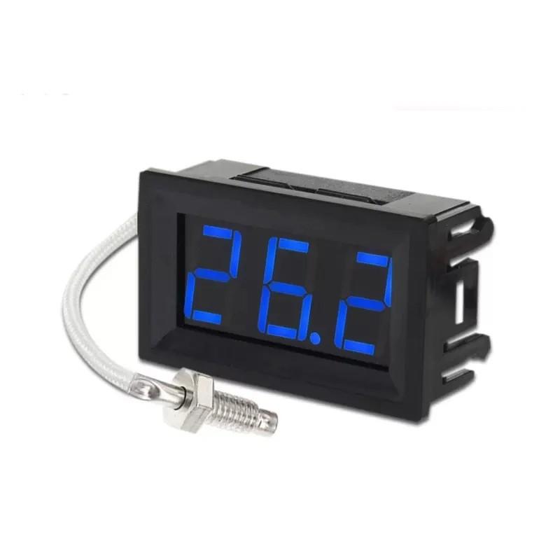 Industrial High Temperature K-Type Stlxy M6 Thermocouple Thermometer 12V Digital Meter Tester -30~800 Degree Thermograph