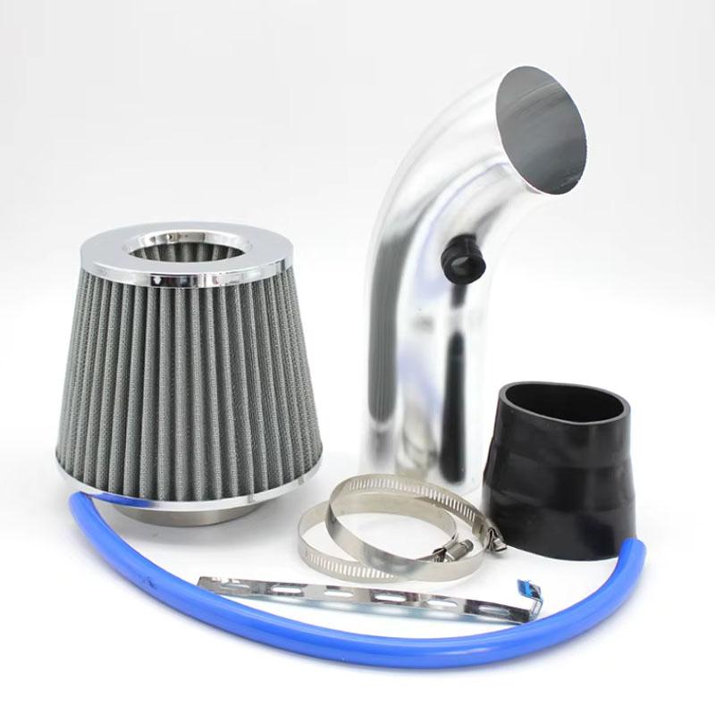 Universal Car Racing Cold Air Intake System Turbo Induction Pipe Tube Kit Cone High Flow Performance Air Filter Inlet 3" 76mm
