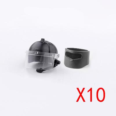 Military MOC Figure Building Blocks Explosion Proof Helmet Hat Gas Mask Kit SWAT Goggle Vest Belt Headset DIY Toy Gift K001