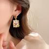 Vintage Oil Painting Style Stud Earrings for Women French Romantic Style Flower Shaped Enamel Pearl Luxury Jewelry Elegant Gifts