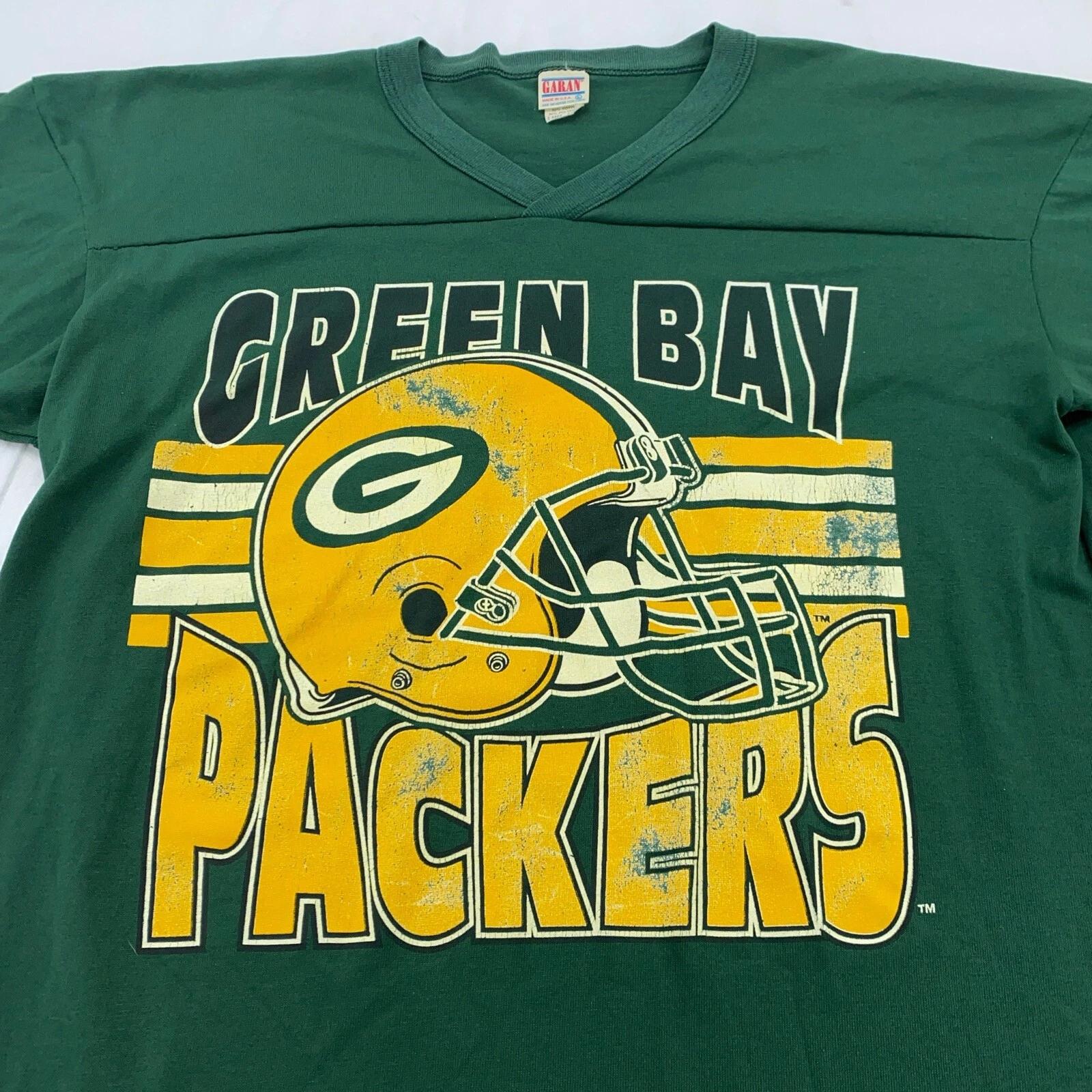 vintage 90s GREEN BAY PACKERS JERSEY T-Shirt LARGE football NFL soft L