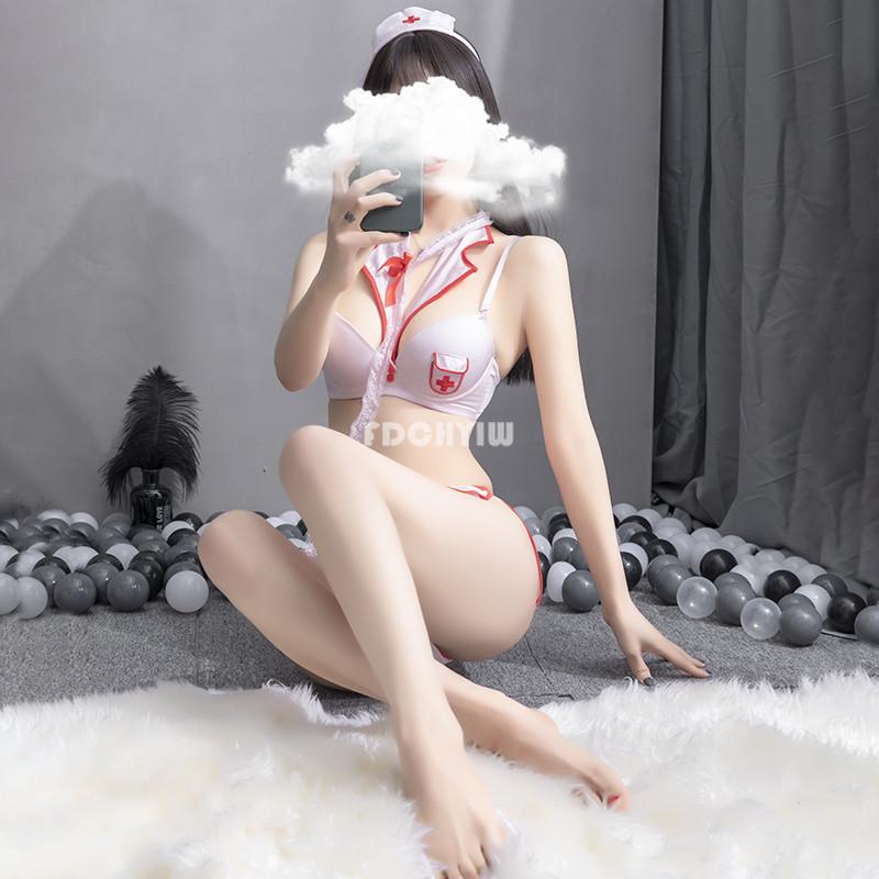 Nurse Costume Role Play Love Live Cosplay Sexy Girl Lingerie Women Pink Underwear Fancy Erotic Anime Uniform Nurse Set Costumes