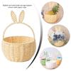 Bunnys Ears Paper Rope Woven Storage Basket Elegant Flower Basket Handwoven Snacks Holder Home Organization Solution