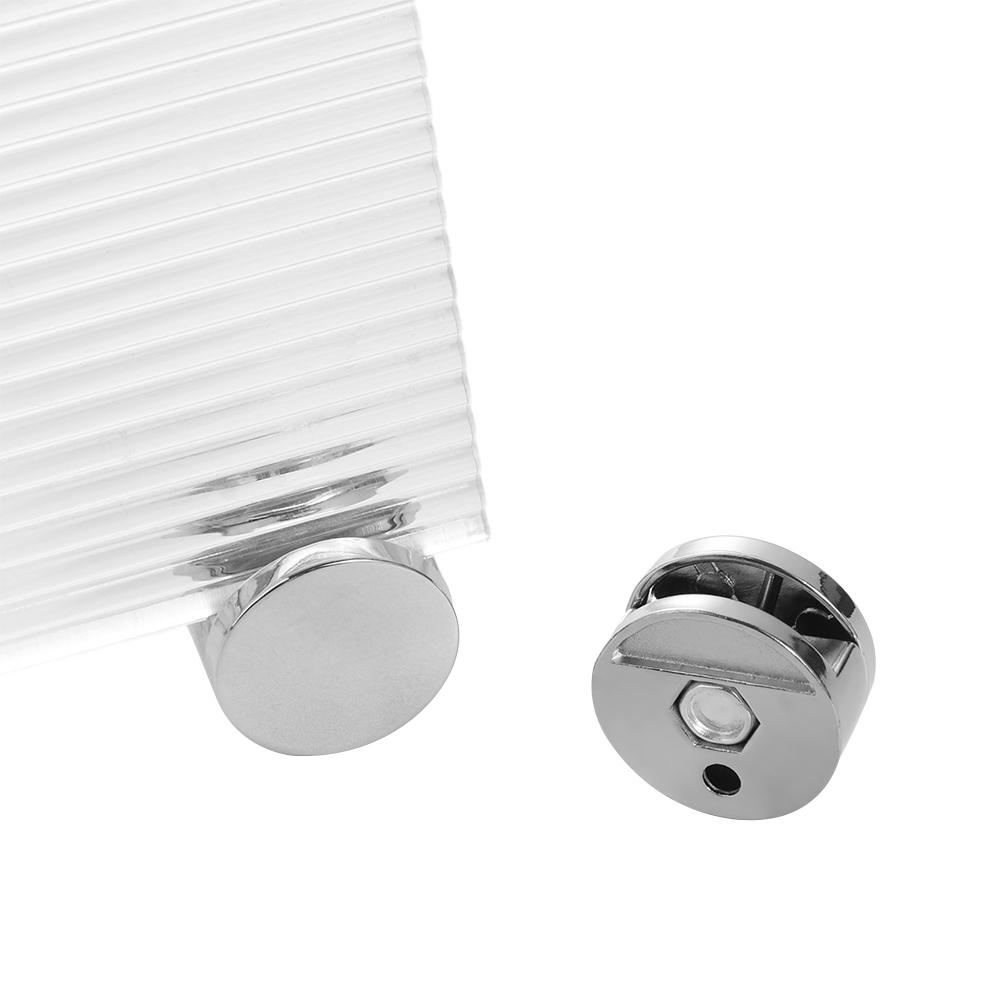 4 Stück Halter Glas Spiegel Scharnier Festbeschlag Glasklammer Glas Spiegelklemme Werbeschild