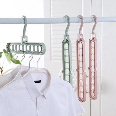Clothes Hanger Racks Multi-port Support Circle Clothes Drying Multifunction Plastic Clothes Hanger Organizer Hanger Space Saving