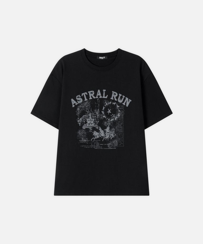 DRAW FIT Astral Run Half T-Shirt [Black]