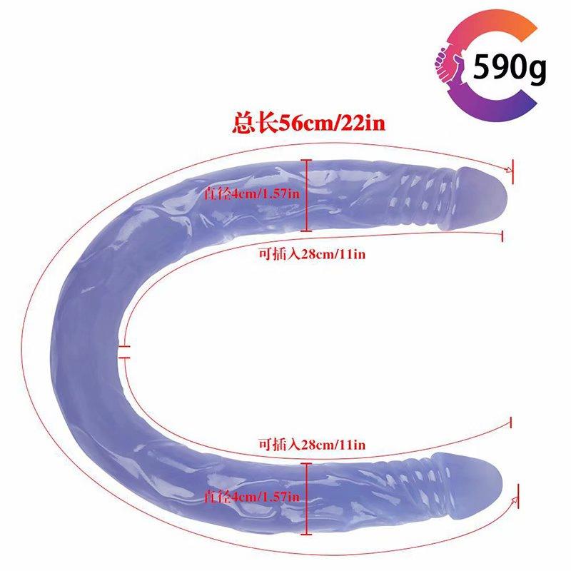 Obrovské dildo 21/43/56 cm Super realistické erotické hračky na měkký penis s dvojitou hlavou pro ženy Muži