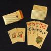 Folie de aur cărți de joc Joc de poker Magie din plastic pachet de cărți rezistent la apă Colectie de cadouri Partide Jocuri de noroc Joc de masă Suvenir apă