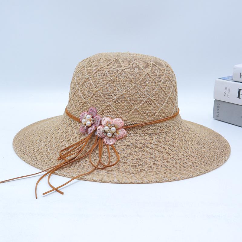 Women's Summer Wide Brim Straw Sun Hat for Beach & Vacation