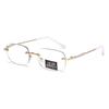Trendige Ins-Style Fotochrome Lesebrille - Blaulichtfilter, UV-Schutz, Randloses Design