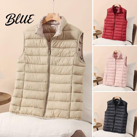 Gilet Piumino Casual Moda Capospalla Leggero Trapuntato Vestibilità Slim per Donna Giacca Senza Maniche Zip