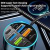 8-Port Car Charger 4Usb+4Type-C Pd Fast Charging Truck Vehicles Phone Adapter For Iphone Android Phone Laptop Tablet For Macbook