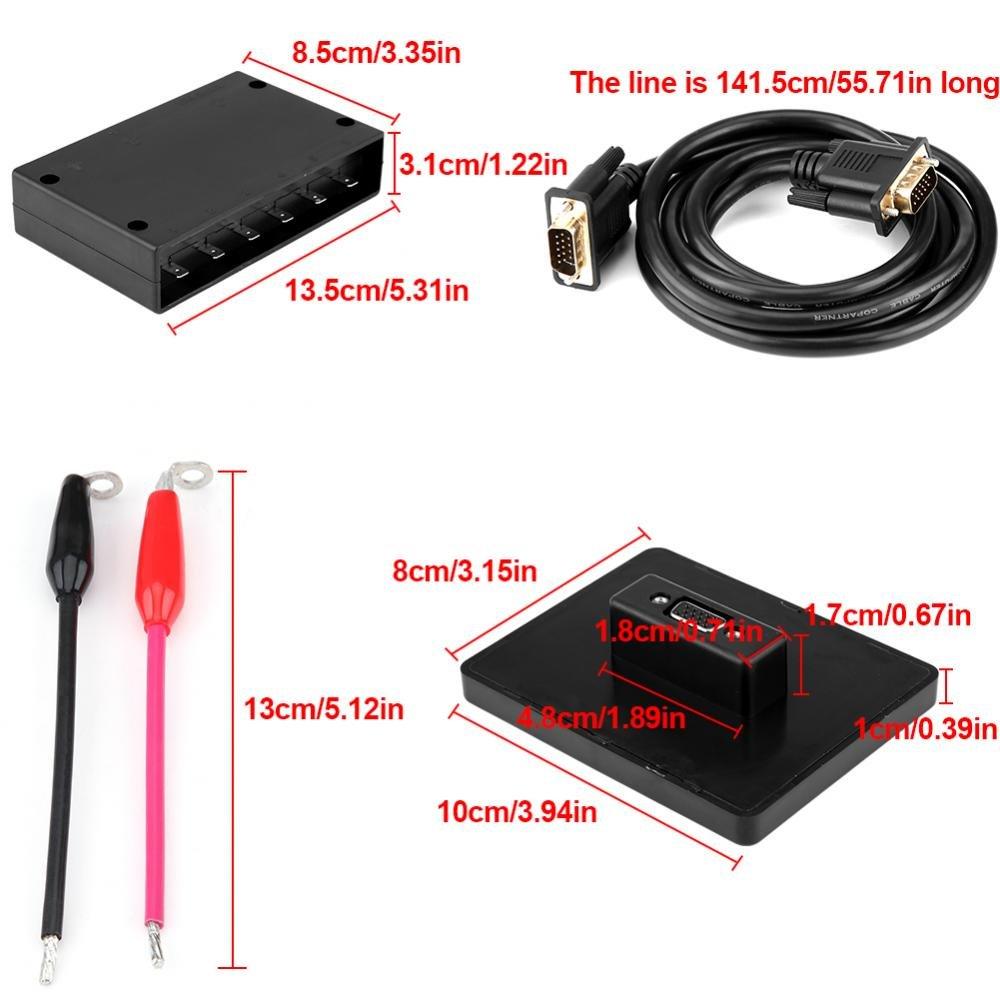 Akozon Universal 12V/24V 6-Gang Touchscreen Control Panel Box with LED Switch Panel for Cars and Boats