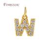 18K Gold Plated Copper A-Z Alphabet Charms For DIY Women's Necklace Jewelry Making Supplies,Fashion Inlay Zircon Letter Pendants