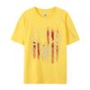 Unisex Clothing American Flag Deer Family Cotton Luxury Designer TShirts Tops Tees Slim Fit Casual Top TShirts