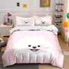 Fluffy Happy Dog Cartoon Design Bedding Duvet Cover Set Duvet Cover Pillowcases (1*Duvet Cover 2*Pillowcases, Without Duvet Insert)