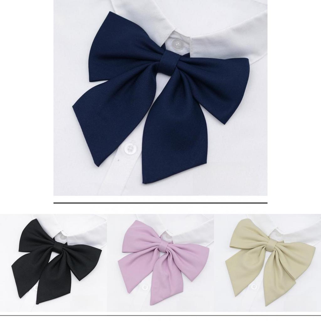 Adult Women School Uniform Bow Tie With Breathable Cotton For Office And Casual Wear