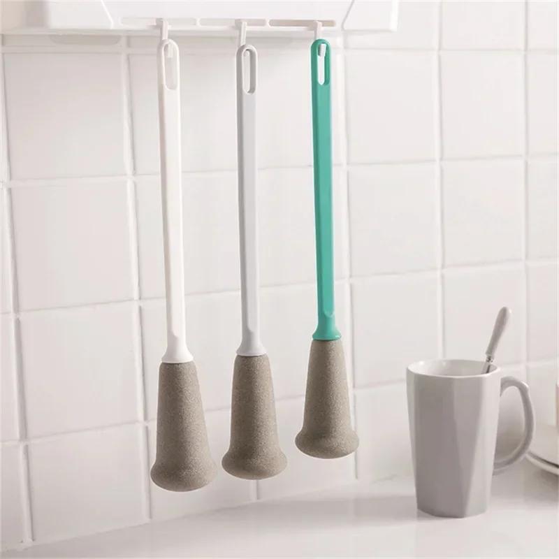 Kitchen Cleaning Supplies Long Handle Sponge Brush Bottle Cleaning Brush Baby Bottle Brush Beers Jugs Cleaner Kitchen Tools